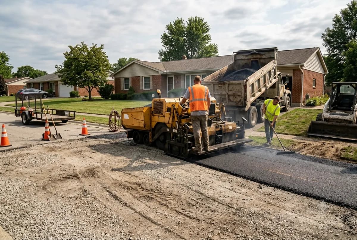 A porous asphalt surface with water draining through it into the base below